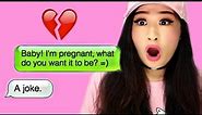 Reacting To The Funniest Pregnancy Texts Fails!