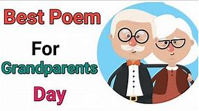Poem on Grandparents Day//Grandparents Day Song//Grandparents Day Rhyme//Happy Grandparents Day Poem