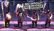 God of War Ragnarok Valhalla - Kratos vs Tyr All Boss Fights (No Damage / Max Difficulty)