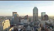 Exploring the Stunning Skyline: A Drone's View of Downtown Indianapolis, Indiana