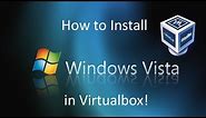 Windows Vista - Installation in Virtualbox