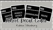 School decal codes pt2 |Bloxburg