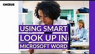 Using Smart Look Up in Microsoft Word