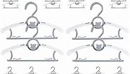 40 Pack Baby Hangers for Closet Plastic Kids Hangers Clothes Space Saving Hangers Non Slip Extendable Baby Hangers for Nursery Toddler Heavy Duty Clothing Hangers Bulk, Grey