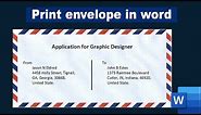 How to make envelope format and Print in Microsoft Word