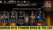 Boss MK1 Scorpion | Shirai Ryu Tower Battle 110& 130 Fight + Reward MK Mobile