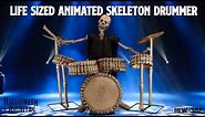 Halloween Haunters | Life Sized Animated Skeleton Drummer