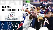 Colts vs. Texans Wild Card Round Highlights | NFL 2018 Playoffs