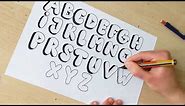 How To Draw Bubble Letters (EASY) - Step By Step Tutorial