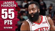 James Harden scores 55 points in road game for Rockets vs. Cavaliers | 2019-20 NBA Highlights