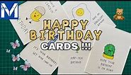 DIY Birthday Doodle PUNS cards | 5 Birthday cards ideas !