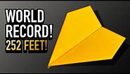 New WORLD RECORD Paper Airplane! How to Make the BEST Paper Airplane for Distance!