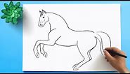 How to Draw a Horse 🐴 Horse Drawing Easy