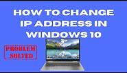 How to Change IP Address in Windows 10