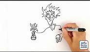 How to draw a mad scientist - DIY learn to draw