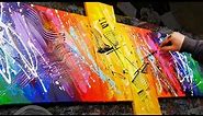 HOW TO make an AMAZING Abstract Painting With Very BRIGHT COLORS | Sexamental