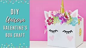 DIY Valentine's Day Unicorn Box Craft with Free Templates