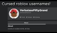 Cursed Roblox Usernames