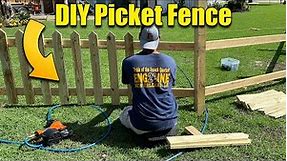 Wood Picket Fence - DIY with Gates