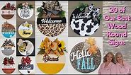 20 of Our BEST WOOD ROUND SIGNS | DIY Door Hangers for Every Season | Quick & Easy Beginner Projects
