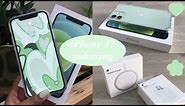 iPhone 12 (green) unboxing + accessories 🌿
