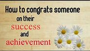 Congratulations messages for success. Quotes about success. Congratulations for your achievement.
