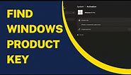 Find Windows Product Key