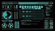 Sci- Fi Hacker Background Hud Blue 4K