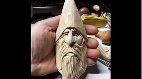 Carving A Wizard Face With Hand Tools Part 1