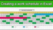 How to create a work schedule in Excel