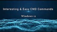 Basic CMD Commands for Windows 11 | Command Prompt Tutorial for Beginners