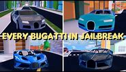 Every Bugatti In Jailbreak! (Roblox Jailbreak)