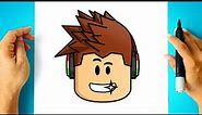 How to DRAW ROBLOX HEAD CHARACTER easy - Drawing Tutorial