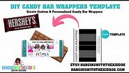 Candy Bar Wrapper tutorial Template: Canva.com