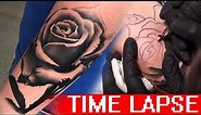 Religious sleeve starting - Tattoo time lapse