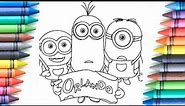 Minions coloring pages || cute minions coloring pages || yellow minion coloring pages ||coloring