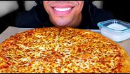 ASMR LITTLE CAESARS CHEESE PIZZA WITH RANCH SAUCE *BIG BITES* EATING SHOW MOUTH SOUNDS JERRY MUKBANG