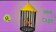 How to make bird cage / Paper made bird cage / Home craft .