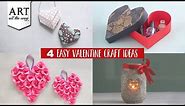 4 Easy Valentine Craft Ideas | Valentines Day DIY | Home Made Valentine Gifts