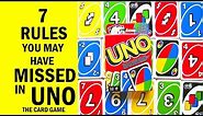 7 Rules You May Have Missed In UNO The Card Game - How To Play Correctly