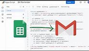 How to Send Email Reminders when your Bills are Due on Google Sheet