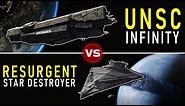 UNSC Infinity vs. Resurgent Star Destroyer -- Who Would Win? | (Rematch) | Halo vs Star Wars