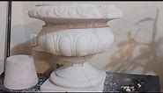 Crazy DIY how to casting concrete/cement planter/ flower pot with amazon mold made easy