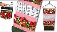 HOW TO SEW A HANGING ORGANIZER WITH POCKETS
