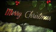 Merry Christmas Wishes Text Animation with White Snow | 4K | FREE TO USE