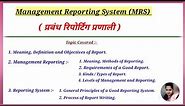 Management Reporting System, Management Information System