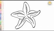Starfish outline drawing | How to draw Starfish step by step | Outline drawings | art janag