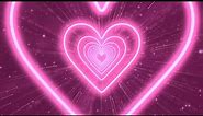Neon Heart Background💖Pink Heart Background | Neon Heart Background Video | Wallpaper Heart Loop