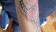 Manea Tattoos - Hibiscus with cookisland designs 👍😊