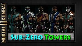 ALL 5 SUB-ZERO CHARACTER STAGES | Mortal Kombat 11 | Gear Skins MK11 Showcase Towers of Time